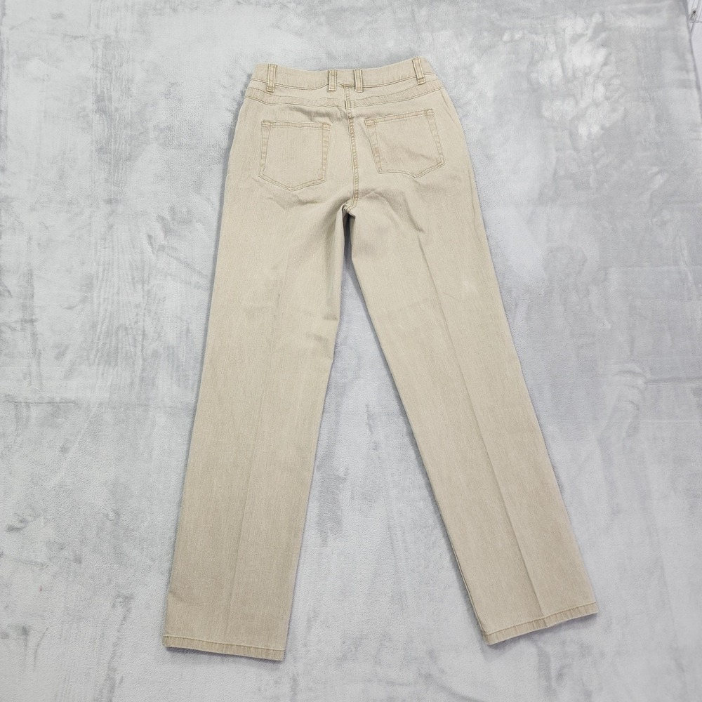 Vintage Christopher & Banks Jeans Womens 6 Beige Mid Rise Straight Leg Stretch - Picture 4 of 16